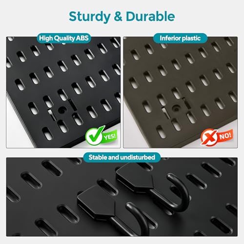 Black Peg Board, 24"x36" Pegboard Wall Organizer, Includes 6PCS Black Peg Boards and Accessories, Plastic Peg Board Panels for Craft Room, Office, Kitchen, Gaming Room - Image 5