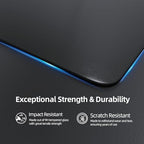 ATTACK SHARK CM05 Glass Gaming Mouse Pad,17.7x15.7 in Large Mouse Mat，Non Slip 9H Hard Mousepads,Nano-Textured Glass Surface with Improved Precision and Speed for FPS Players-Pure Black - Image 4