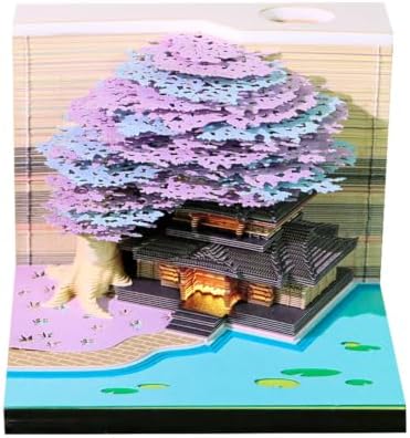 3D Calendar 2027, Tear-Away Desk Calendar, Paper Art Memo Pad, LED Light (Tree D) by Unknown