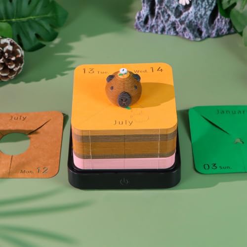 2027 3D Paper Carving Desk Calendar With LED Light - Image 2