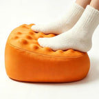 Foot Rest Under Desk, Memory Foam Ergonomic Footrest, Orange by COZYDOU