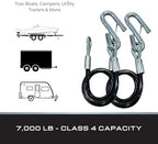 Tie Down – 7,000 lb Hitch Safety Cable – Black Vinyl Coated – Replaces Trailer Chains & Tow Straps – Coiled Cable w/Wire Latch – Made in USA - Image 6