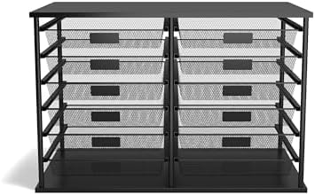 TRU RED Wire Mesh File Organizer, 12-Compartment, Matte Black - Image 2