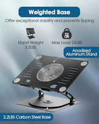 SHUWEI Gaming Laptop Cooling Pad with 360° Rotating, Fits 17.3'' Notebook - Image 3