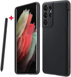 for Galaxy S21 Ultra Case with S Pen Holder [Replacement S Pen Included], Liquid Silicone Material Military Grade Protection, Phone Case and Stylus Set for Samsung Galaxy S21 Ultra 5G by PhoneProtectionCamp