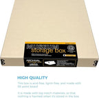 Lineco Museum Archival Storage Box, Drop Front, 11.75x17.75x1.5 in, Tan - Image 6
