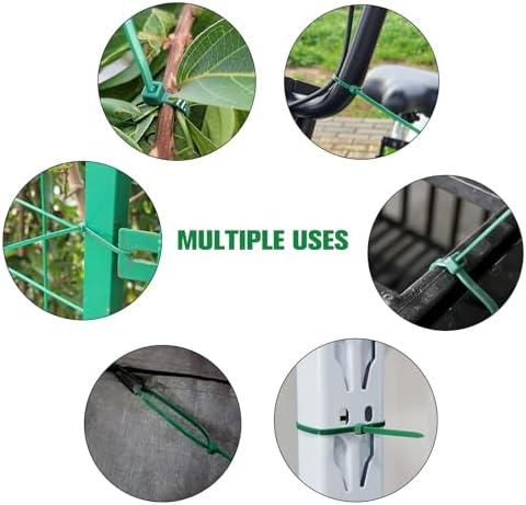 Zip Ties Assorted Sizes(4”+6”+8”+12”), 2000 Pack,Green Cable Ties,Multi-Purpose Self-Locking Nylon Cable Cord Management,Plastic Wire Ties for indoor and outdoor use. - Image 3