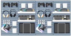 MULSAME Pegboard Combination Kit, 25.2" x 50.4" Wall Mounted Storage Set with 8 Pegboards & 40 Accessories Hanging, Peg Boards Organizer by MULSAME