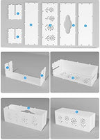 Cable Management Box, Cord Organizer Surge Protector Wire Management Concealer Organizer Cover Hider for Desktop Home Office Kitchen 14.17 x 4.72x 5.31 inch - Image 4
