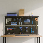 EUREKA ERGONOMIC Desk Pegboard Dual Monitor Stand 59x34 Black - Image 2