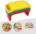 6 Pack Kids Lap Desk, Portable Plastic Lap Tray with Storage Slots and Cup Holder, Stackable Activity Table for Writing Drawing Snacks, 19.7x9.8x7.1 Inch - Image 7