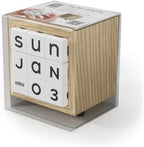 Umbra Play Date Perpetual Calendar, Wooden 3D Puzzle Desk, Natural - Image 5