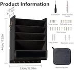 Rustic wall mail organizer,Key and Mail File Holder for Wall Mount - Image 2