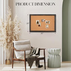 Cork Board Bulletin Board, 30"x20" Corkboard for Wall - Image 5