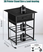 AHOWPD 3D Printer Table with Filament Storage and Drawer Organzier - Image 4