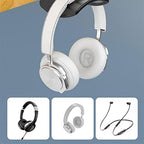 Headphone Holder Headphone Bracket Hanger Under Desk Wall Mounted Headset Holder Hook Earphone Display Stand Headset Holder Stand for Universal Gaming Headset Headset Stand (Color : A4) - Image 4