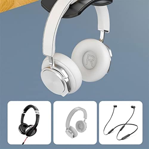 Headphone Holder Headphone Bracket Hanger Under Desk Wall Mounted Headset Holder Hook Earphone Display Stand Headset Holder Stand for Universal Gaming Headset Headset Stand (Color : A4) - Image 4