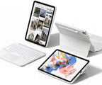 ESR for iPad Pro 13" Case with Keyboard (M5/M4, 2025/2024), Magnetic Detachable Keyboard, Portrait/Landscape Modes, Large Click-Anywhere Trackpad, Backlit Keys, Shift Series, White by ESR