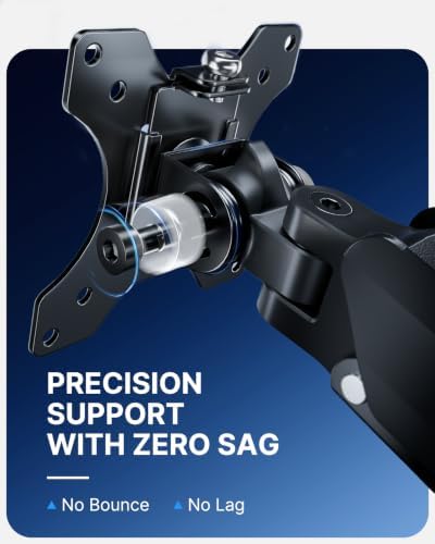 ErGear Heavy Duty Monitor Arm for 13-49″ Ultrawide Screens, 37.4 lbs Capacity, Full Motion Monitor Desk Mount, Rock-Solid Support, Dual C-Clamp & Grommet Mount, VESA 75x75/100x100mm - Image 7