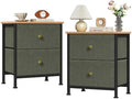 DUMOS Nightstand Set of 2, Bedroom Bedside Table with Storage by DumosLifestyle