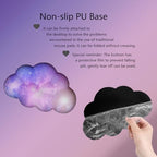Cloud Wrist Rest Keyboard Purple Cloud Mouse Pad Set 4PCS Galaxy Large Desk Mat Ergonomic Space Wrist Pad Support Memory Foam Non-Slip Wrist Rest for Keyboard and Mouse Computer Gaming Home Office - Image 3