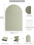 Large Arched Felt Bulletin Board 35.4''×23.6'', Sage - Image 3