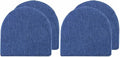 Chair Cushions: Premium High-Density Memory Foam Seat Cushion for Office, Home, & Car - Ergonomic Design for Comfortable Sitting, Relieves Pain & Tailbone Pressure with Non-Slip Bottom, 4 Pack, Navy by SweetHomeCollection