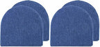 Chair Cushions: Premium High-Density Memory Foam Seat Cushion for Office, Home, & Car - Ergonomic Design for Comfortable Sitting, Relieves Pain & Tailbone Pressure with Non-Slip Bottom, 4 Pack, Navy by SweetHomeCollection