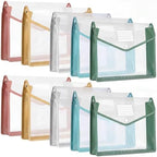 Epakh 10 Pcs Plastic Expanding File Folders, Mixed Colors, Horizontal by Epakh