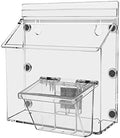 Marketing Holders 6 Pack Outdoor Brochure Box with Lid Magnetic Mount Clear Acrylic Caddy Holds 7.5" x 5.5" Booklets and 3.5" x 2" Business Cards with Take One Sticker Hangs On Smooth Metal Surfaces by MarketingHolders