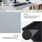 AKOZLIN 27.55”x 15.8" Soft PU Leather Surface Office Desk Mouse Mat Anti-Push Pad with Full Grip Fixation Lip Table Blotter Edge-Locked Protector Grey - Image 5