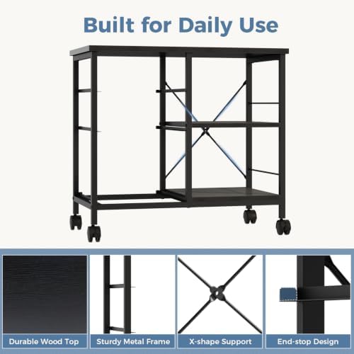 OLIXIS Mobile File Cabinet with 3 Drawers, Rolling Under Desk Storage - Image 6