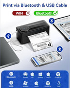 TATTMUSE Bluetooth Thermal Shipping Label Wireless 4x6 Label Printer - Image 2