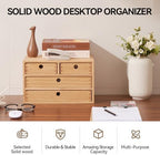KIRIGEN Wood Desk Organizer with 4 Drawers, Desktop Storage, Natural 34-NA - Image 4