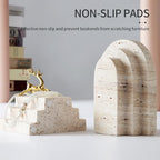Natural Travertine Book Ends for Shelves - Image 5