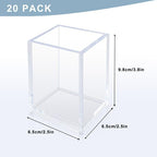 20 Pack Clear Acrylic Pen Holders, Bulk Pencil Cup Desk Organizers - Image 3
