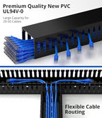 ZhiYo 2"H x 2.4"W Cable Management Raceway, 95in Under Desk Channel, Black - Image 4