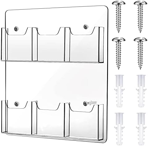 Eersida Acrylic Brochure Pamphlet Holder Brochure Display Stand, 6 Pockets by Eersida
