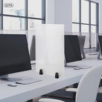 2-Piece Desk Dividers, 24" x 18" Desk Privacy Panels, Frosted Acrylic Office Partitions, Table Divider with Clamps, Privacy Dividers for Schools Office Call Centers Workstation - Image 7