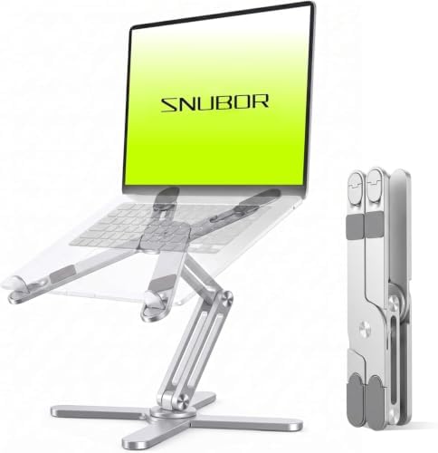 Model-X 3.0 Laptop Stand, Ladjustable Laptop Stand Desk, Ergonomic Laptop Stand Desk，360 Rotating Laptop Riser by SnuBor
