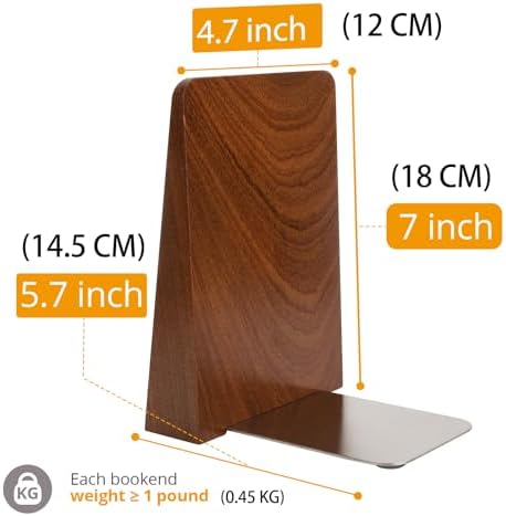 DRELIFAM Wood Handmade Book Ends to Hold Books Large Heavy Duty Bookends for Shelves Decorative Book End for Heavy Books - Image 2