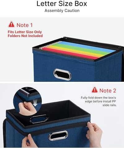 Oterri File Box Small 2-Pack Mesh Pockets Hanging Organizer for Letter-Size - Image 5