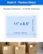 40 PCS Clear Self Adhesive Plastic Label Pockets, Top Loading Business & Library Index Card Holders, Peel and Stick Sleeves for Storage Bins, Totes, Binders and Drawers (11 x 8.5 Inch) - Image 2
