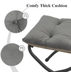 15"(H) Folding Ottoman, Set of 2, Foldable Footrest Stool, Small Foot Stool for Couch, Collapsible Foot Rest Ottoman for Sofa, Accent Padded Ottomans for Living Room, Bedroom, Dark Grey - Image 5
