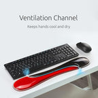 Kensington Slim Duo Gel Wrist Rest for Low Profile Keyboard, Wrist Pad for Keyboard, Ergonomic Wrist Pad for Office, Non-Skid Computer Pad with Wrist Support, Red K62442WW, 19" x 3.7"x 0.7” - Image 5