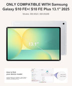 Keyboard Case for Samsung Galaxy Tab S10 FE+ Plus 13.1'' 2025, Detachable Galaxy Tablet S10FE+ Case with Keyboard 13.1inch, Protective Cover with S Pen Holder for Samsung Tab S10FE Plus Keypad, Green - Image 2