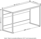 Furinno Moretti Desk, 52 Wide Metal Frame Gaming Desk, Rectangular Computer Desk, Writing Desk, Office Desk for Home Office, Study Room, Dorm, Bedroom, Brown Walnut - Image 2