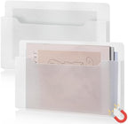 Feifeiya 2 Pcs Magnetic Pocket File Folder for Fridge, Horizontal, Clear by Feifeiya