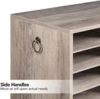 HOOBRO Literature Organizers, 12 Compartments Office Mailbox with Adjustable Shelves, Wood Countertop Literature Sorter for Office, Home, Classroom, Mailrooms Organization Greige BG12WF01 - Image 5