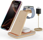 3 in 1 Wireless Charging, Wireless Charger Stand for Multiple Apple Devices, Wireless Charger for iPhone 17 16 15 14 13 12 11 Pro Max XS XR 8, Apple Watch 11 9 8 7 6 SE 5 4 3 2, AirPods 3/2/Pro by ServeYouTheBest
